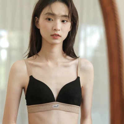 黑色螺纹无钢圈内衣